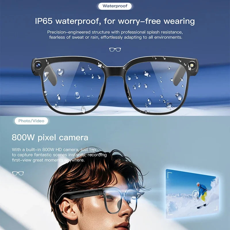Men AI Smart Glasses 2026 New Color-Changing Translation Glasses 800W Camera Waterproof Call Photo Video Recording Sunglasses Good Vibrations
