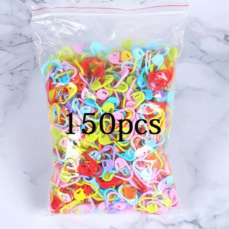 100-1000pcs Mix Color Plastic Resin Small Clip Locking Stitch Markers Crochet Latch Knitting Tools Needle Clip Hook Sewing Tool Good Vibrations