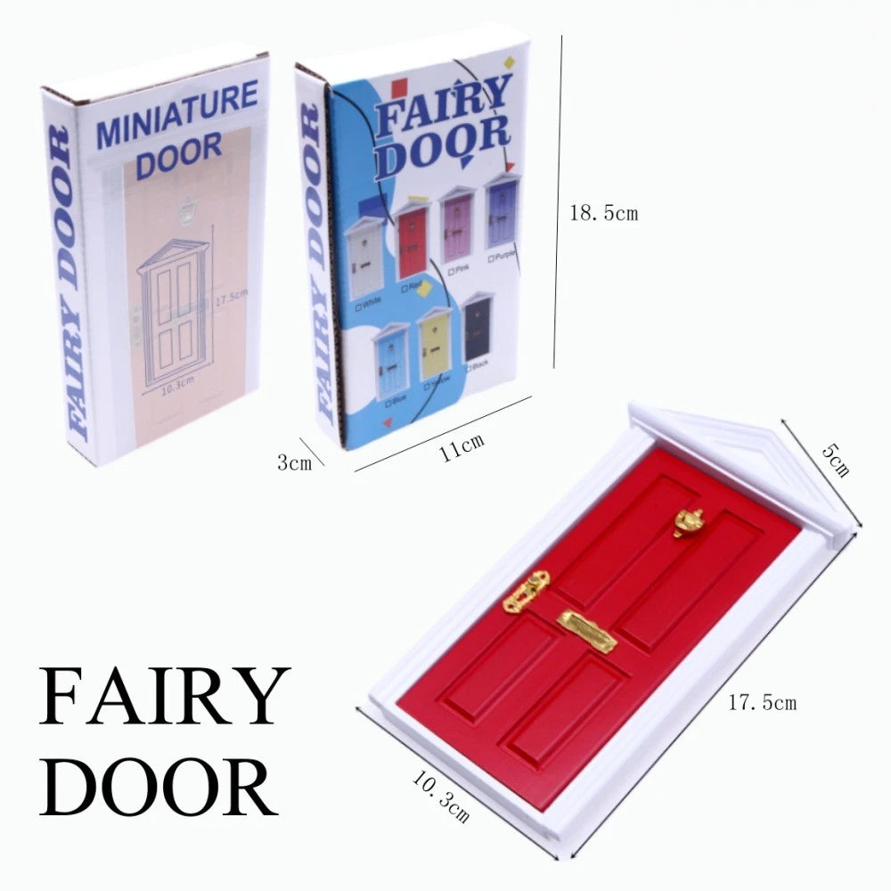 1PC Dollhouse Christmas Wooden Pointed Top Door And Square Door BJD Simulation Model For Miniature Furniture Scene Decoration Good Vibrations