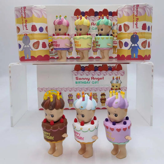 Sonny Angel Birthday Cake Series Blind Box Lying Down Angel Series Anime Figures Kawaii Cartoon Surprise Box Toys For Kids Gifts Good Vibrations