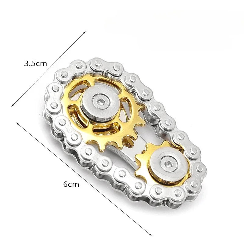 Metal Fidget Spinner Office Desk Toy Stress Relief Gears Hand Spinner for Adults desk decoration home decor Relieve stress relax Good Vibrations