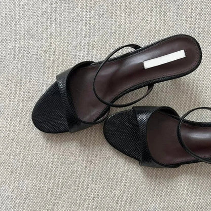 High Heels French Style Exterior 2026 New Summer Minimalist Temperament Fairy Slim Heel Slippers Good Vibrations