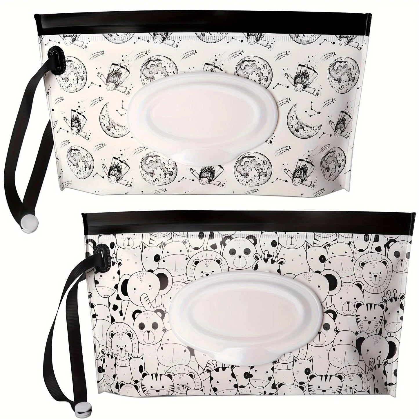 2pcs/set Wipes Containers Reusable Portable Wet Wipe Pouch Wipe Dispenser Container Travel Wet Wipe Holder Thanksgiving Day Gift Good Vibrations