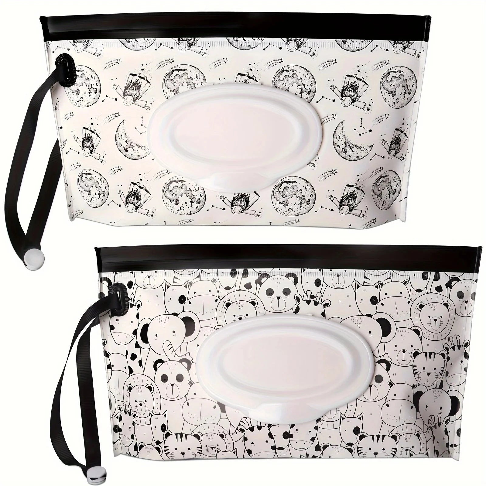 2pcs/set Wipes Containers Reusable Portable Wet Wipe Pouch Wipe Dispenser Container Travel Wet Wipe Holder Thanksgiving Day Gift Good Vibrations