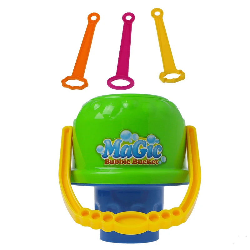 New Children Kids Boy Girl Blowing Bubble Toys Summer Anti-spill Bubble Bucket Outdoor Fun Toys Does Not Contain Water Good Vibrations