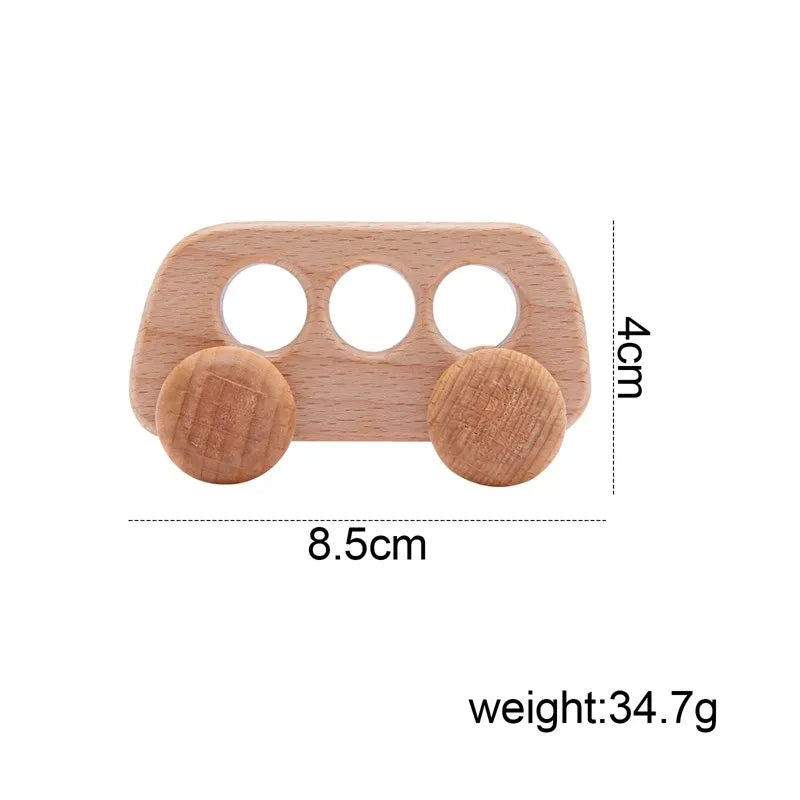 Wooden Cars Toys Maple Diy Crafts for Students Home Activities Montessori Grasping Teething Toy Newborn Birthday Gift Wood Block Good Vibrations