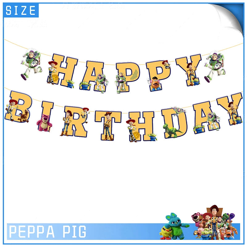 Toy Story Birthday Party Decoration Buzz Lightyear Balloons Paper Tableware Plate Cup Tablecloth Baby Shower Party Supplies Good Vibrations