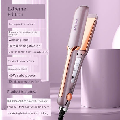 YATENG Ceramic Electric Hair Straightener Corn Stigma Wave Plate Hair Straightener Hair Curler Hair Curler and Straightener Dual-Use Inner Buckle Straightening Does Not Hurt Hair Good Vibrations