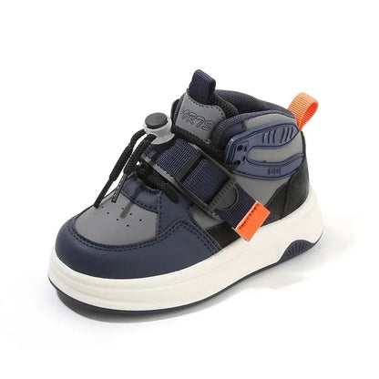 Kid Sneakers 2025 Spring Autumn Boys Causal High Top Sneakers Girls School Versatile Children's Chunky Basketball Shoes Non-slip Good Vibrations