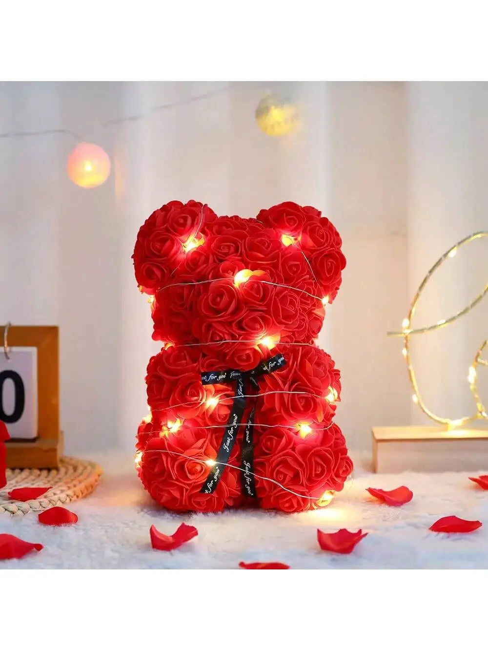 Rose Teddy Bear Artificial Flower Anniversary Valentines Day Birthday Gift Mothers Day Mom Gifts Girlfriend Birthday Gifts Women Good Vibrations