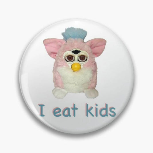Furby I Eat Kids Soft Buckle Pin Fun Badge Fashion Gift Hat Lapel  Decorative Valentine's Day Collar Clothes Good Vibrations