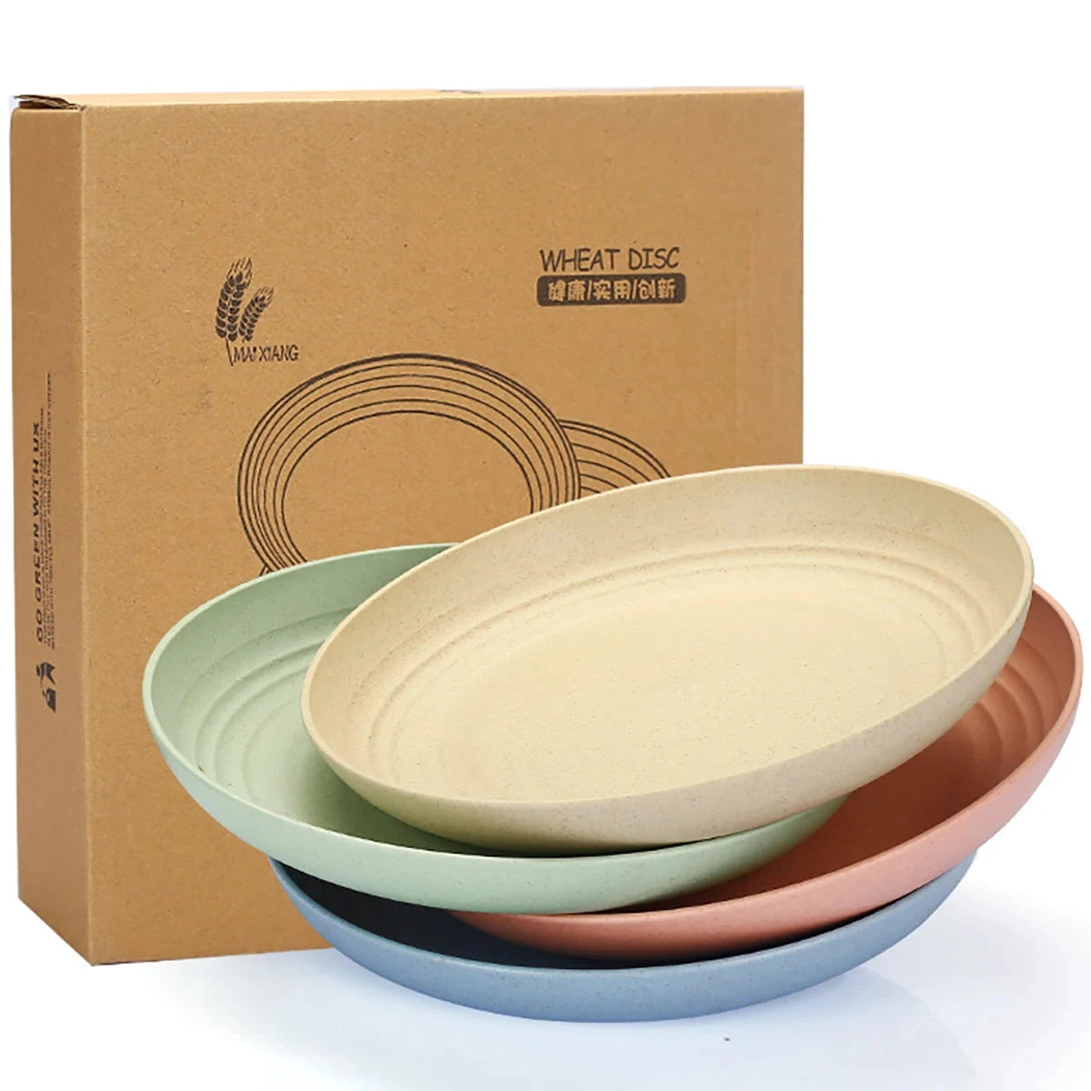 Fork Spoon Chopsticks Bowls Cup Dish Dinnerware Set High Grade Wheat Straw Tableware Children's Unbreakable Dishes Camping Set Good Vibrations