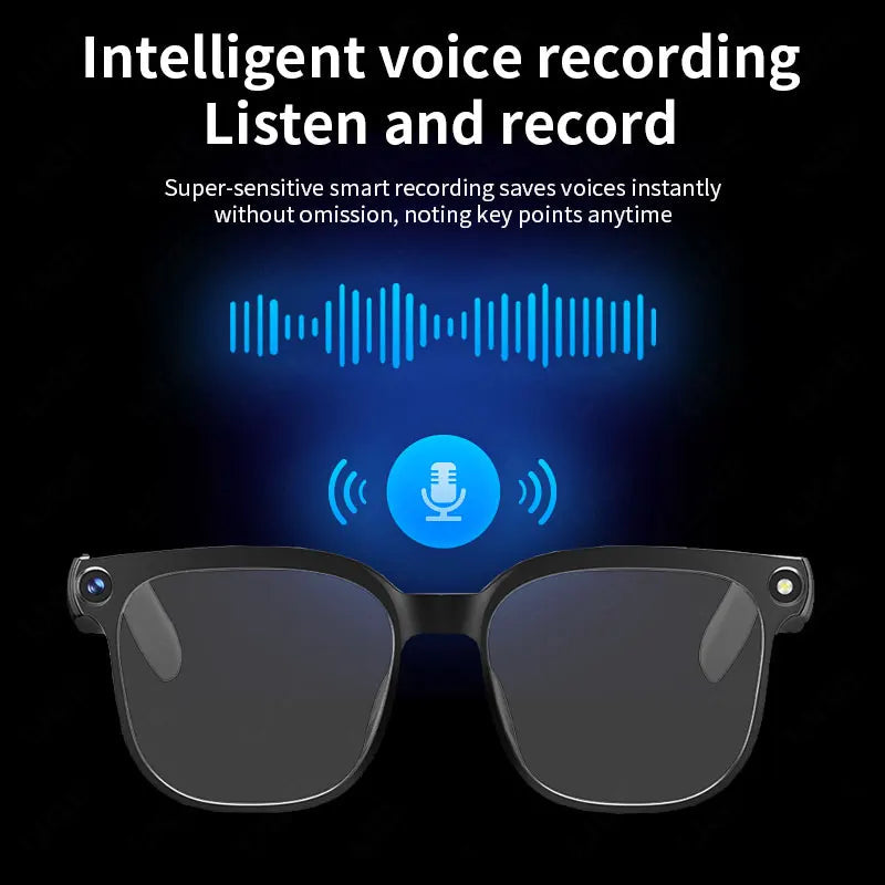 AI Glasses Smart Glasses 800W HD Photo And Video Recording Real-Time Translation Men Glasses For Women Anti-Blue Light Men Gift Good Vibrations