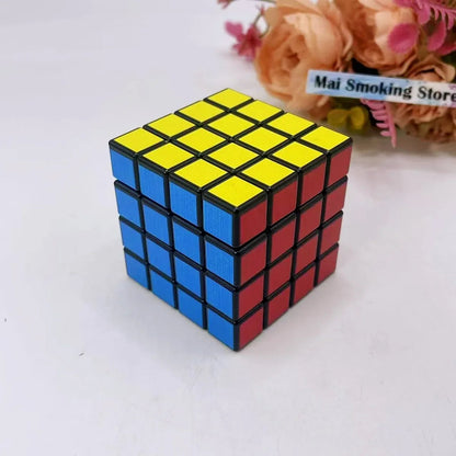 2.2inch Cube Herb Grinder 4-layer Manual Spice Mill Pepper Salt Mortar Grass Raw Tobacco Grinder Cigarette Smoking Accessories Good Vibrations