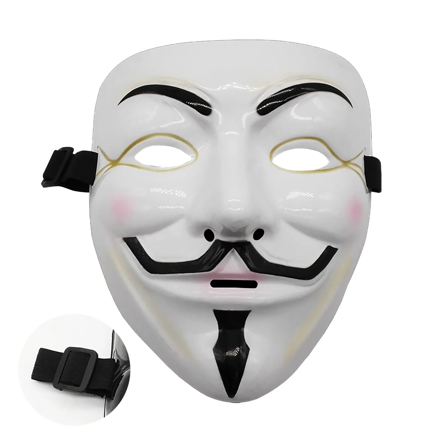 Halloween Masks Hacker Mask Black White V For Vendetta Hackers Cos Mask Halloween Cosplay Party Diy Masks Children Toys Masks Good Vibrations