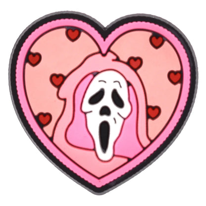 1PCS Hot Selling Ghost Series Shoe Charm PVC Sandal Accessories DIY Cartoon Skeleton Bag Wristband Decor Halloween Gifts Good Vibrations