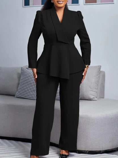 2 Piece Women Sets 2025 New Arrival Plus Size Spring Autumn Matching Sets Red Two Pieces Sets Top Pants Suits Outfits Clothing Good Vibrations