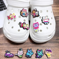 12pcs/set Gabby's Dollhouse Girls Cartoon Shoe Charms DIY Toy for Classic Clog Kids Gift Good Vibrations