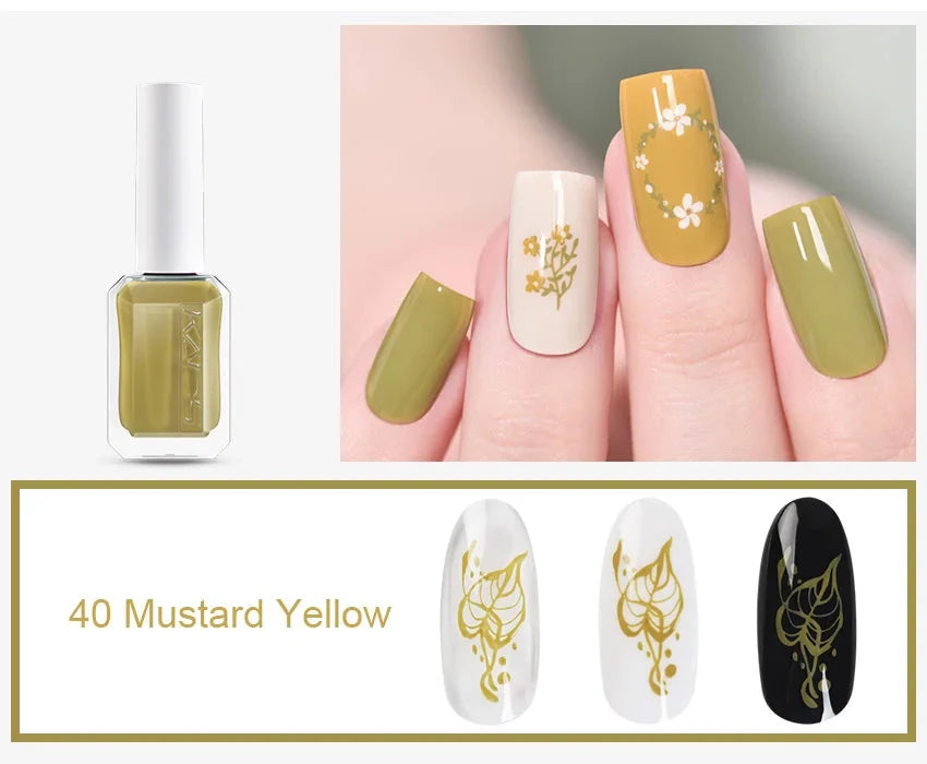 KADS Professional 11ml 24 Colors Nail Stamping Polish Gold Silver Nails Art Varnish for Stamping Plate DIY Nail Printing Polish Good Vibrations