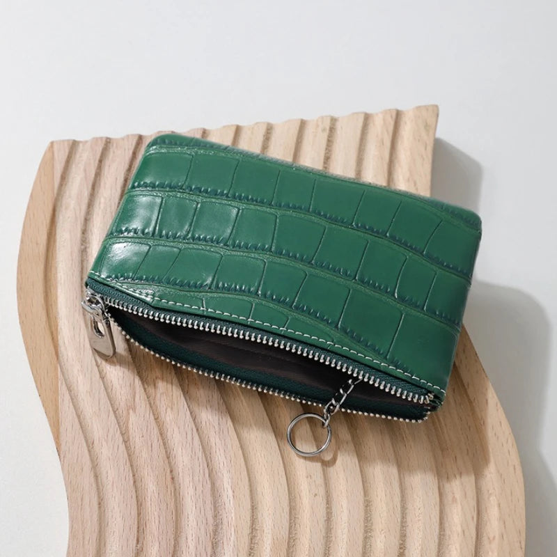 PU Leather Money Coin Purse 2025 New with Key Ring Waterproof Pocket Purse Zipper Large Capacity Credit Card Holder Women Wallet Good Vibrations