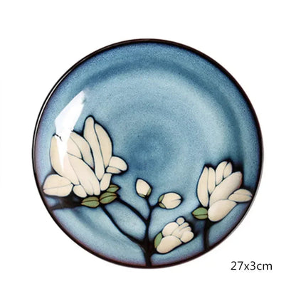 Ceramic Dinner Plate Service Dish Cake Dish Western Steak Steak Disc Salad Bowl Kitchen Board Wedding Kitchen Supplies Beautiful Good Vibrations