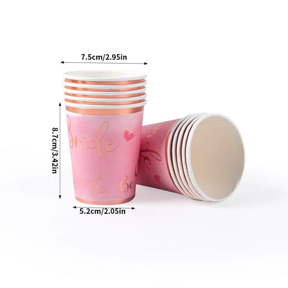 Bachelorette Party Team Bride To Be Tableware Cups Plate Bridal Shower Gift Bride to be Hen Wedding Decorations Adult Supplies Good Vibrations