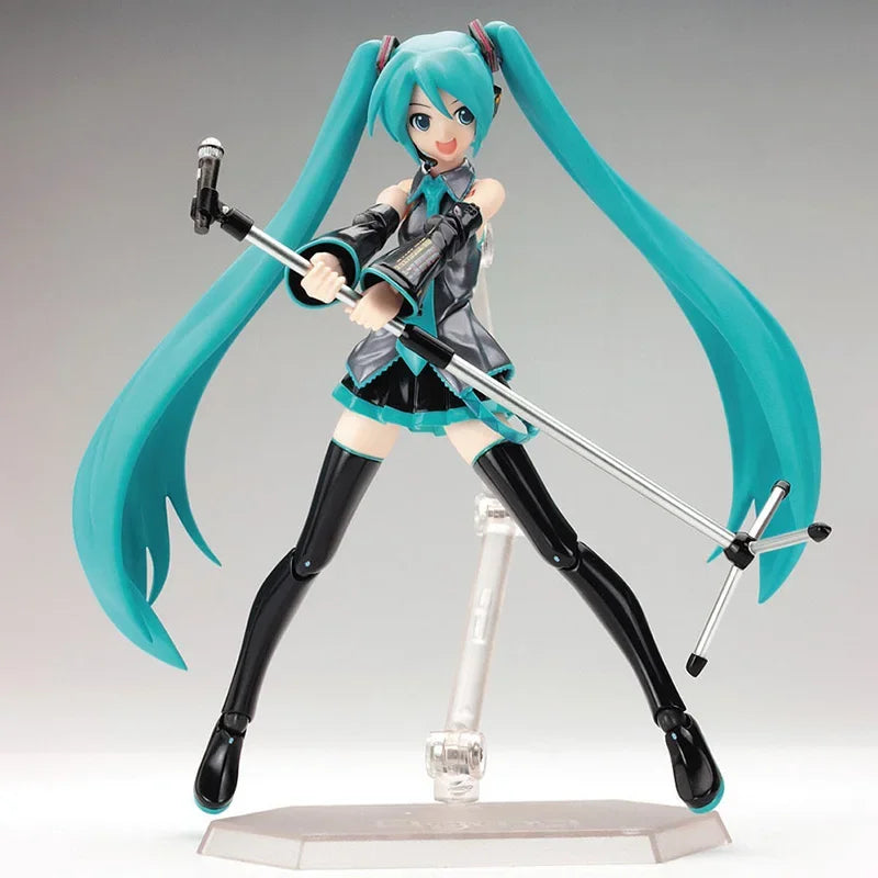 Anime FIGMA Hatsune Miku Action Figures Movable Joints Contain The Props Desktop Decoration Collection PVC Model Toys Kids Gifts Good Vibrations
