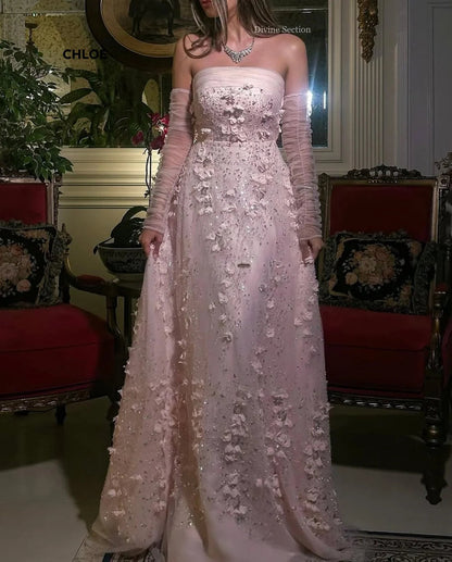 Off-shoulder Evening Dresses Woman Elegant Luxury 2025 Dresses for Special Occasions Custom Made Line A Short Sleeve Robe Soiree Good Vibrations