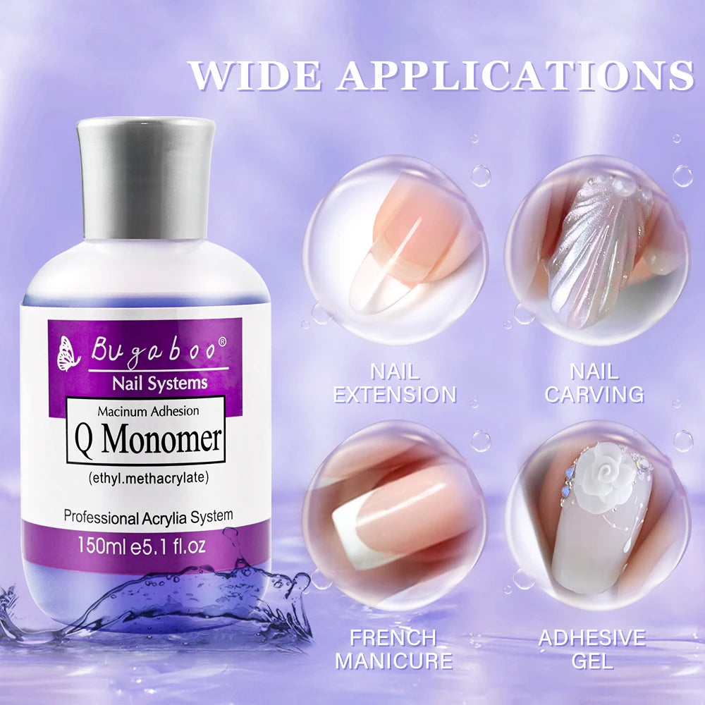 40-150ML Acrylic Liquid Monomer Nails Professional Acrylic Nail System for Nail Extensions Quick Dry For Nail Salon & Home DIY * Good Vibrations