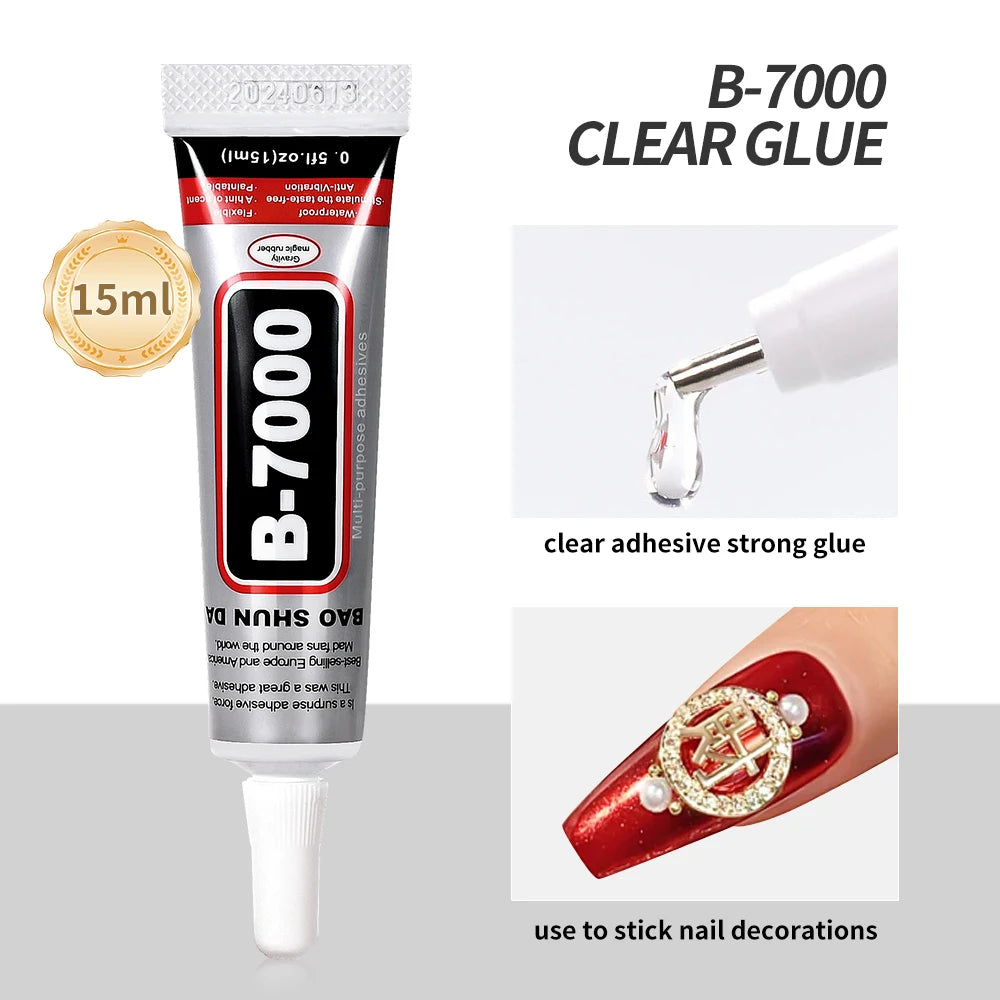 15ml B7000 Super Strong Nail Glue Transparent Craft Adhesive Glue Metal/Jewelry/Rhinestone/Mobile Phone Repair And More Glue#127 Good Vibrations
