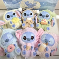 2025 New Stitch Eat Something Before Sleep Series Plush Blind Box Vinyl Toys Cute Doll Mystery Box Bag Hanging Decoration Gift* Good Vibrations