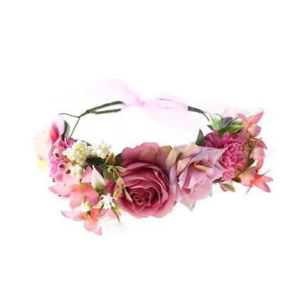 Bride bridesmaid Wreath Crown Festival Headband Good Vibrations