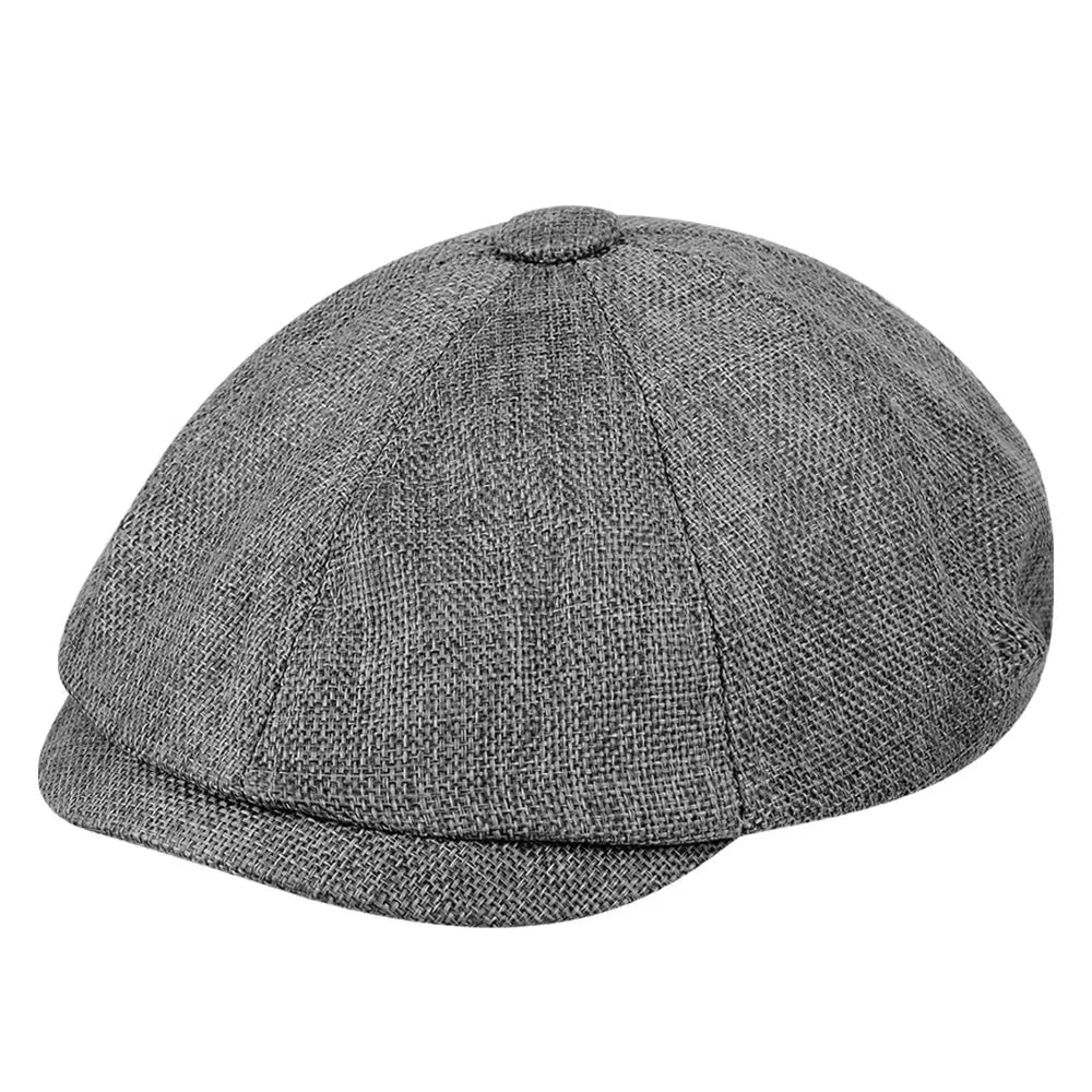 Hat Men Beret Cabbie Driving Hunting Caps Vintage Tweed Blinders Berets Flat Peaked Cap Street Hats for Men Women Good Vibrations