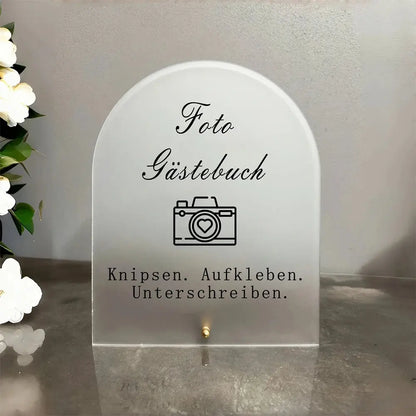 Wedding Photo Guestbook Acrylic Sign Showcases photo guestbook SNAP IT. STICK IT. SIGN IT. for Weddings Events Parties Good Vibrations