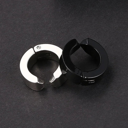 2pcs Anime Chainsaw Man Yoshida Hirofumi Cosplay Ear Clip Earrings Women Men Punk Black No Pierced Fake Ear Circle Pop Jewelry Good Vibrations