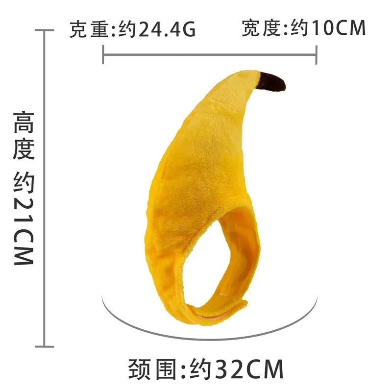 Cute Cat Turkey Hat Funny Hand-made Banana Puppy Caps Pets Halloween Party Cosplay Headwear Adjiustable Cat Hat Hair Decoration Good Vibrations