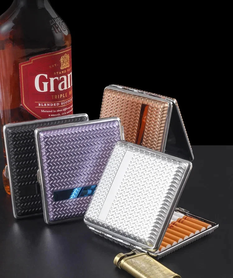 Fashion Cigarette Case 20pcs Metal Cigarette Holder Coarse Pack Anti-pressure Moisture-proof Portable Cigarette Case Good Vibrations Adult Super Store