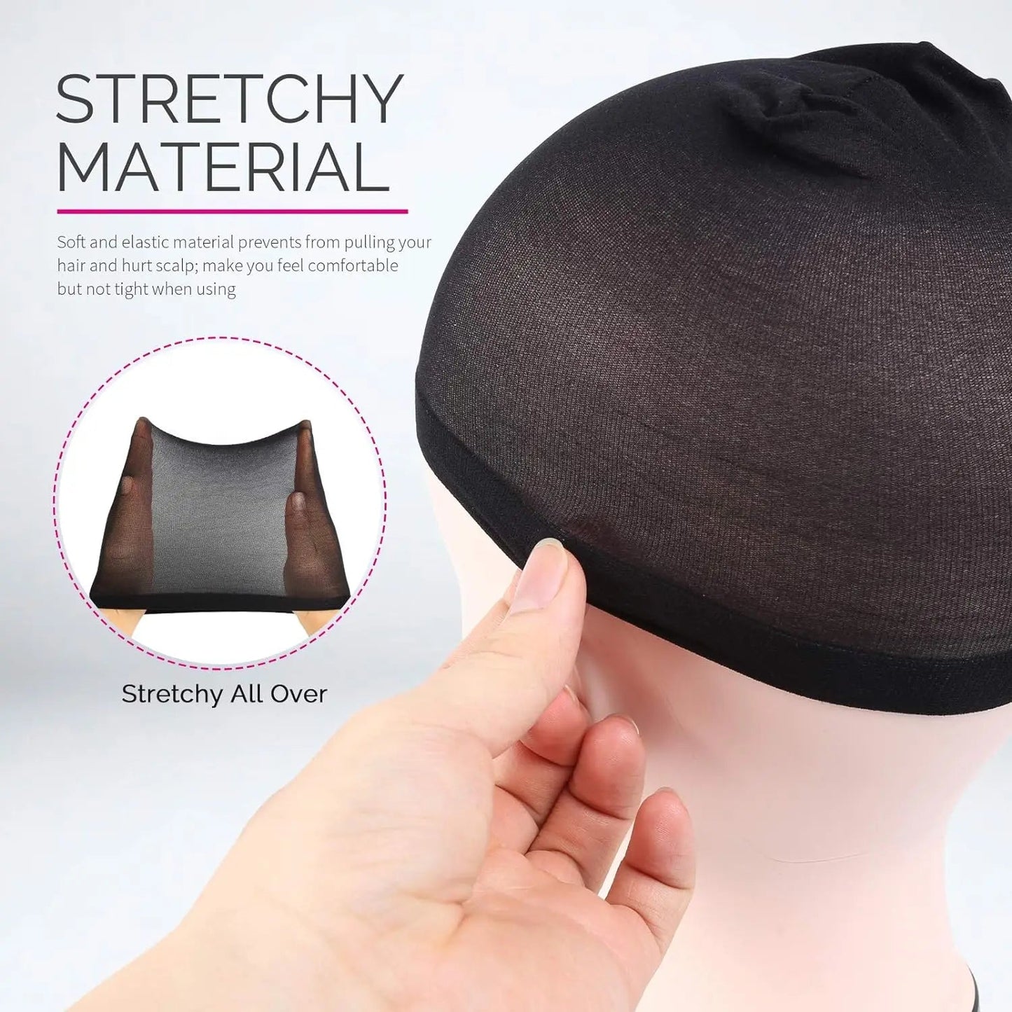 Wig Cap 4PCS Nylon Wig Caps Black Nude Wig Caps for Women Stocking Wig Caps for Halloween Cosplay for Women Men Kids Daily Use Good Vibrations