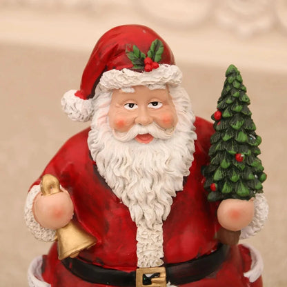 Christmas Ornament Decorations Christmas Resin Santa Snowmen Ornament With Lights Moving Train And Music Festive & Party Decor Good Vibrations