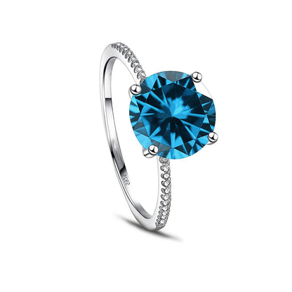 Gica Gema 3.0Ct  Real Solid 925 Sterling Silver Ring Fashion Women Gift 5A Zircon Jewelry Brand Wedding Engagement Silver Rings Good Vibrations