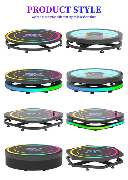 High Quality Rotating Photo Booth Video Camera Portable 360 Degree Photo Booth for Wedding Party Good Vibrations
