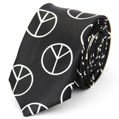 Mens Ties Slim 5cm (2in) Wedding Striped Dots Piano Skulls for Men Women Gravata Corbata Regalos Para Hombres Accessoires Homme Good Vibrations