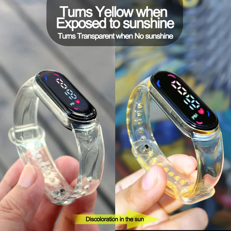 Mario Bros Children's Watches Action Figures Luigi Princess Peach Yoshi Bowser kids Sport Wristband Waterproof Digital Watch Toy Good Vibrations