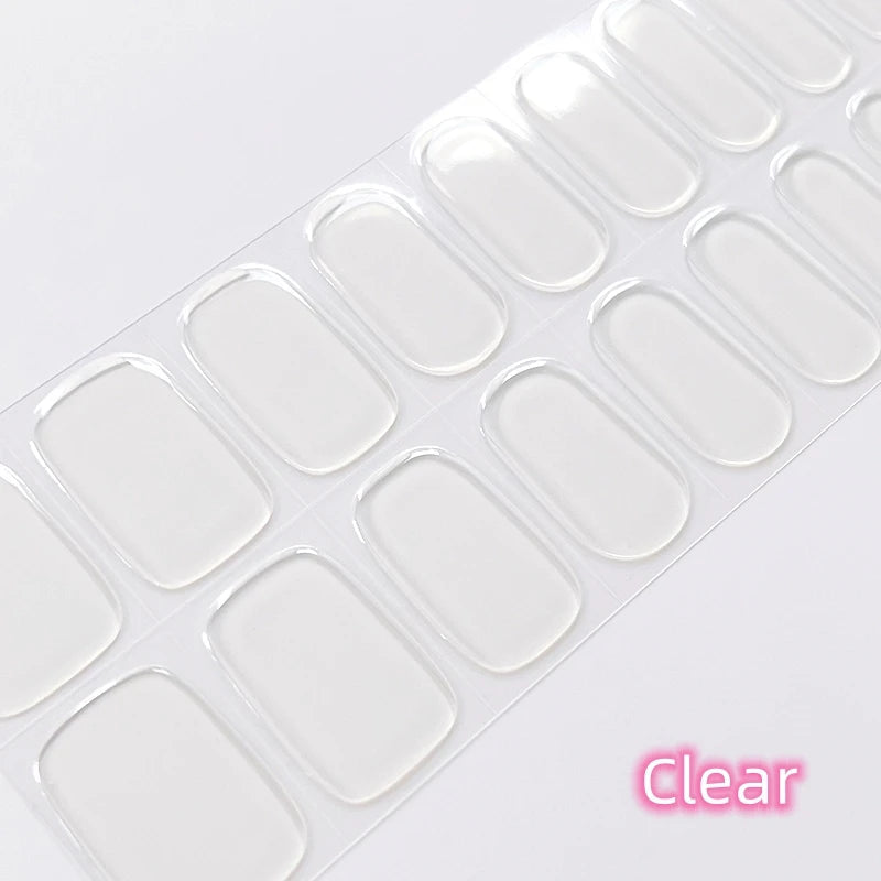 UV Semi-Cured Gel Nail Wraps Stickers Strips French Long Lasting Full Cover LED Gel Semi Cured Nail Sliders For Nail Extension & Good Vibrations