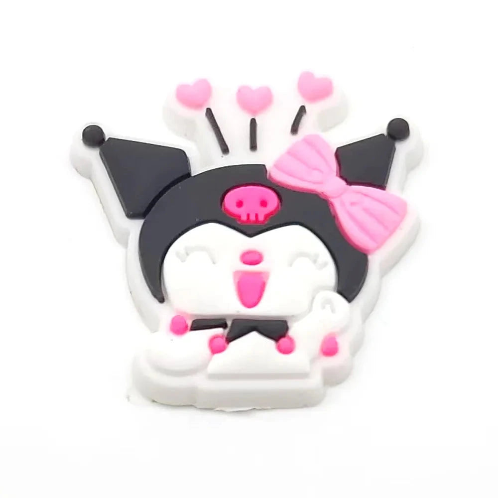 Sanrio Anime Hello kitty Kuromi Pochacco Shoe Charms for Clogs Bag Crocs Sneakers Shoe Decorations Bag Decors Good Vibrations