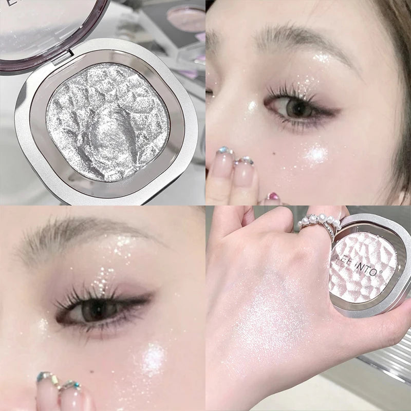 LEEINTO color-glowing high-gloss powder pearlescent powder brightens up the make-up eye shadow disc Good Vibrations