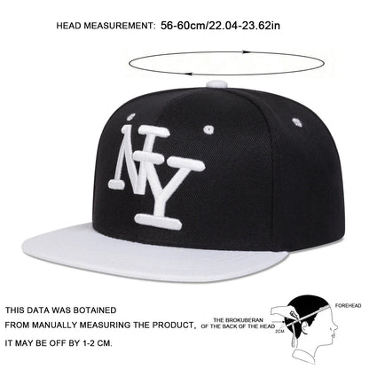 Unisex NY Letter Embroidery Hip-hop Hats Spring Autumn Outdoor Adjustable Casual Baseball Caps Sunscreen Hat Sports Cap Good Vibrations