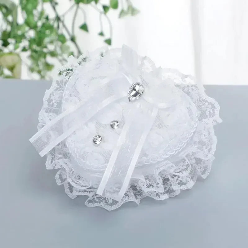 Ring Case Lightweight Ring Pillow Hand Holding Create Atmosphere Lace Ring Pillow Box Good Vibrations