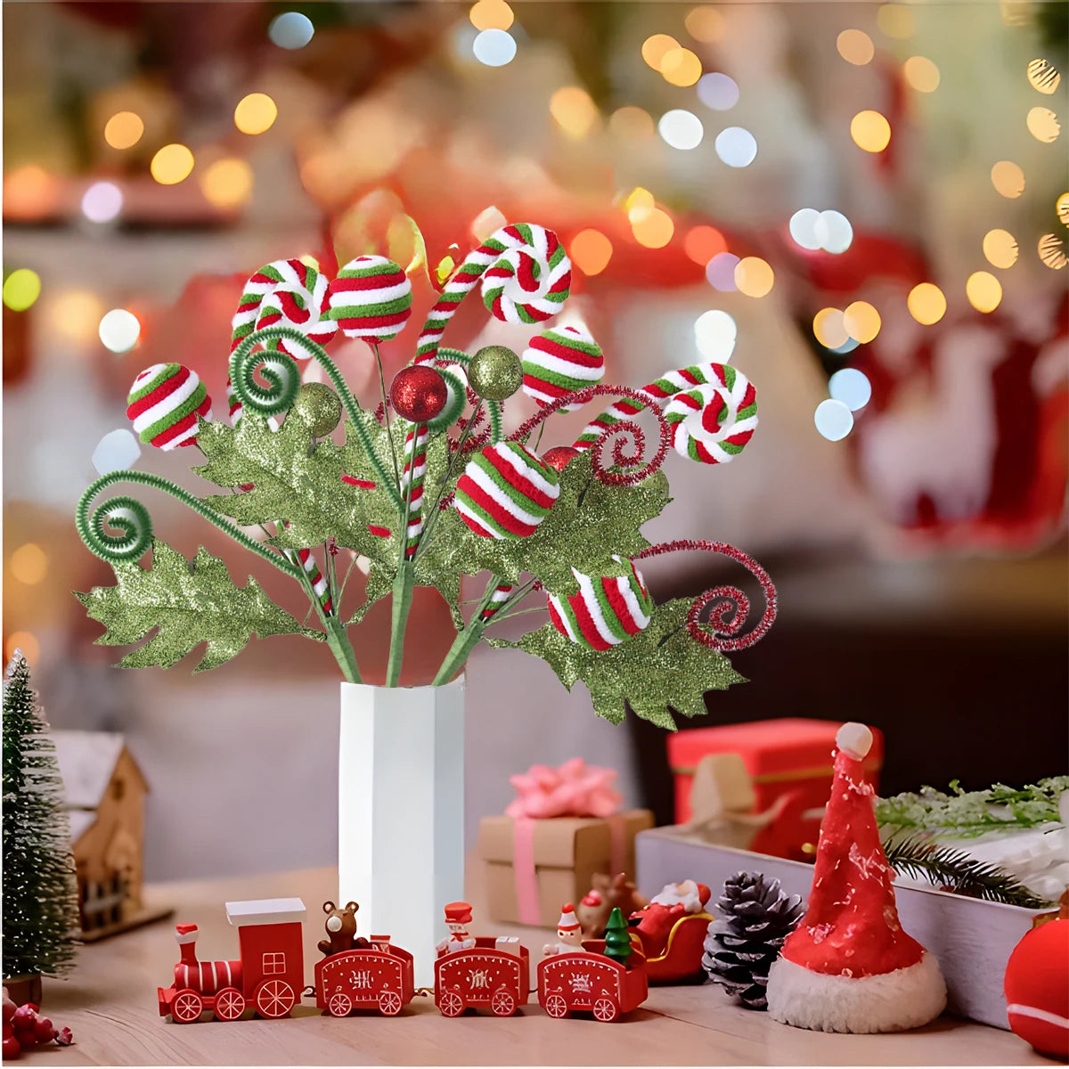Christmas Ball Articifial Flower Merry Christmas Decoration for Home 2025 Christmas Tree Decorations Ornament New Year 2026 Good Vibrations