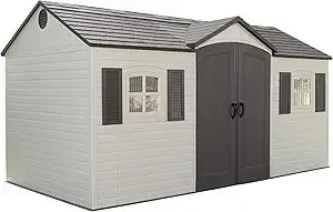 Customizable 6446 Outdoor Storage Shed, 8 X 15 Foot, Desert Sand Good Vibrations